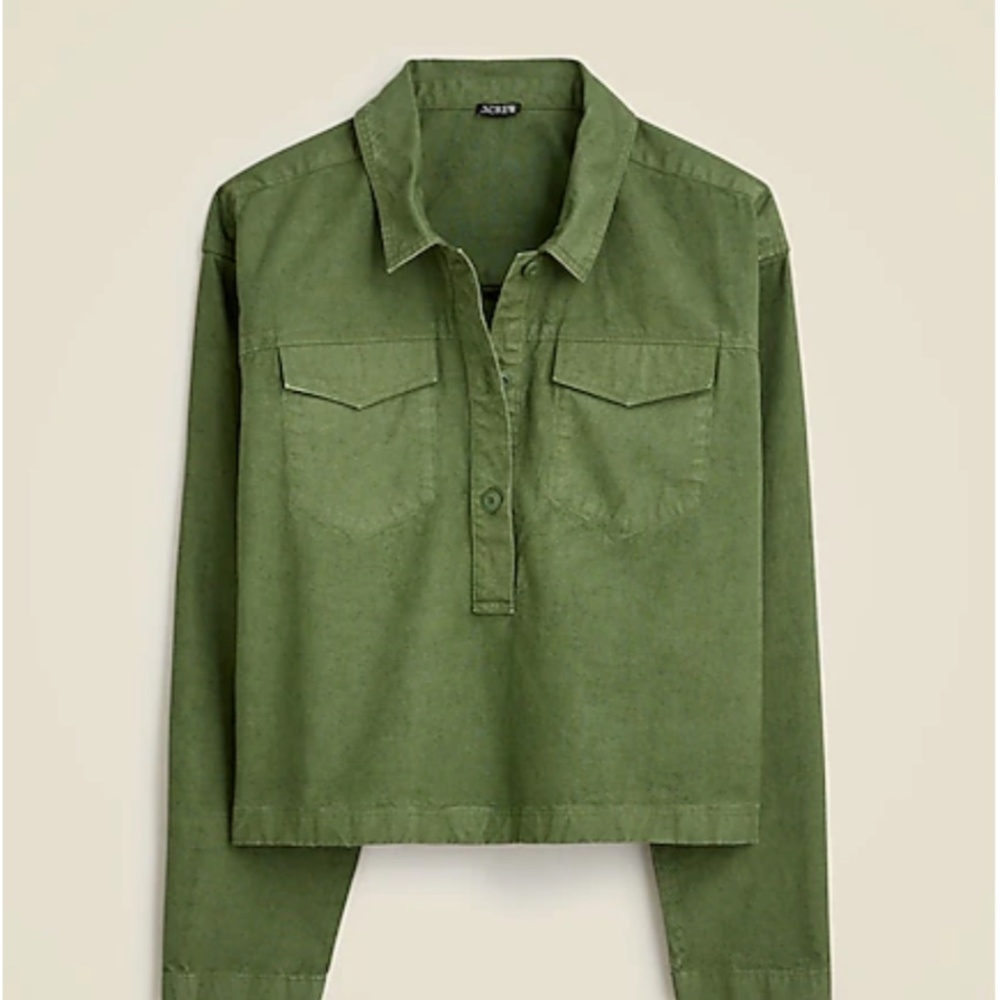 Popover shirt in cotton-linen